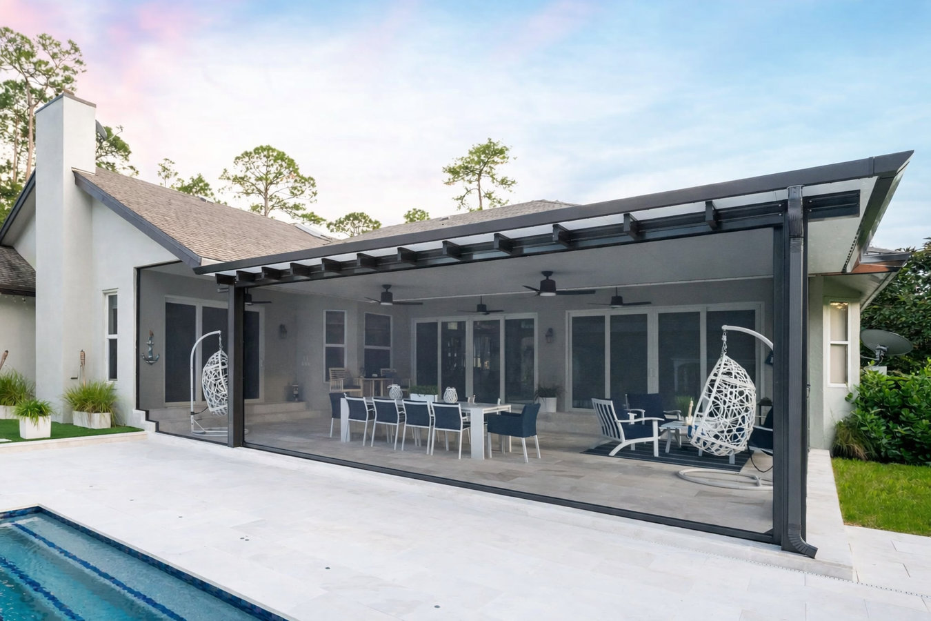 Screen room installation